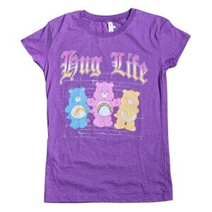 NWOT | Care Bears "Hug Life" Graphic Short Sleeve T-Shirt | Purple | XL